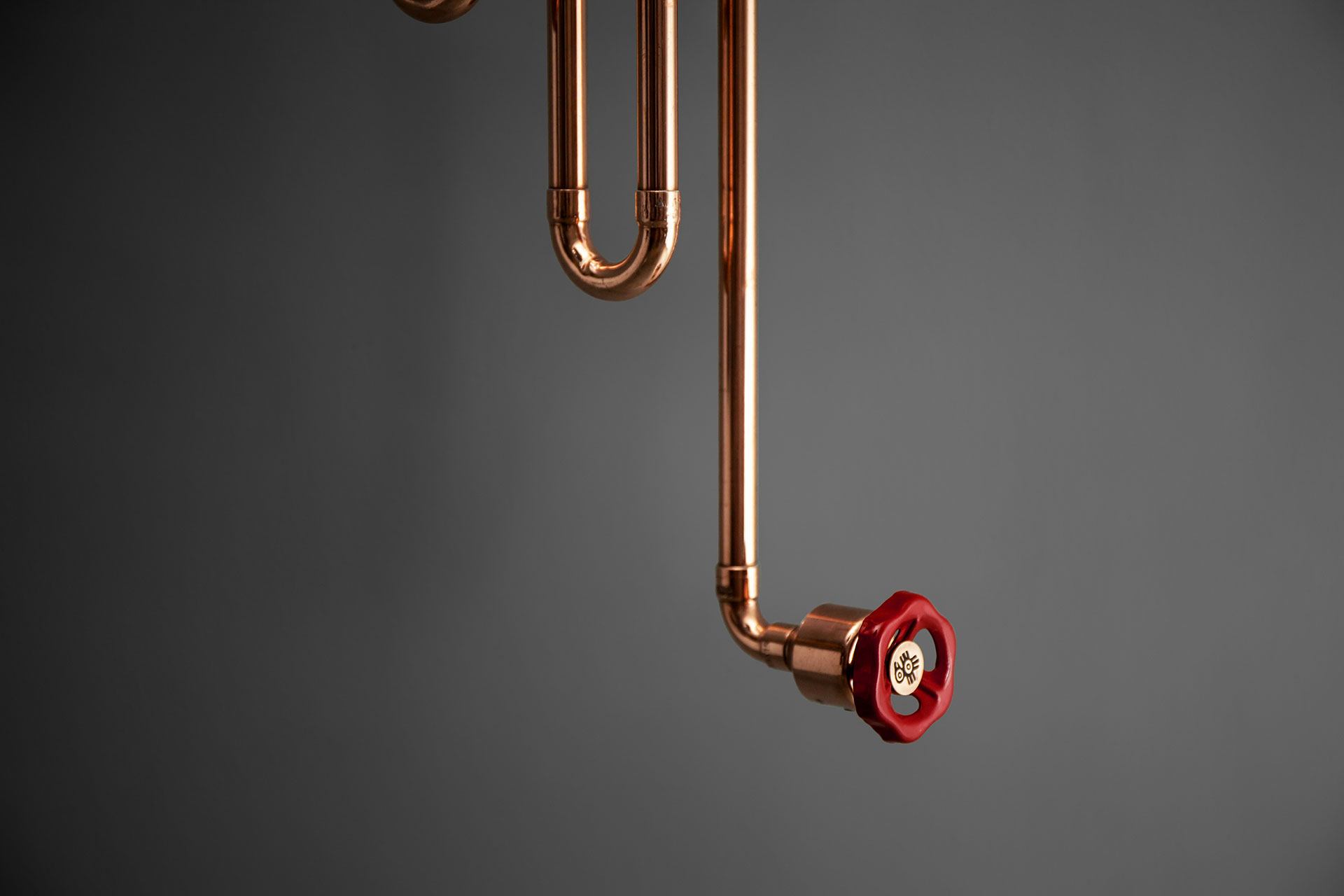 Industrial design copper wall lamp with dimmer