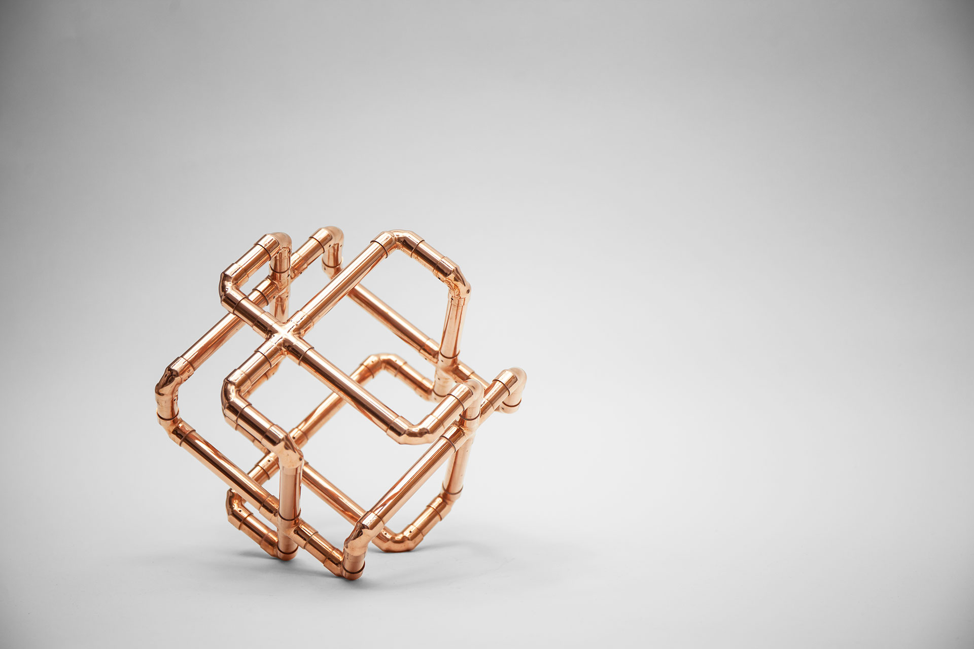 Conceptual design copper pipe decoration