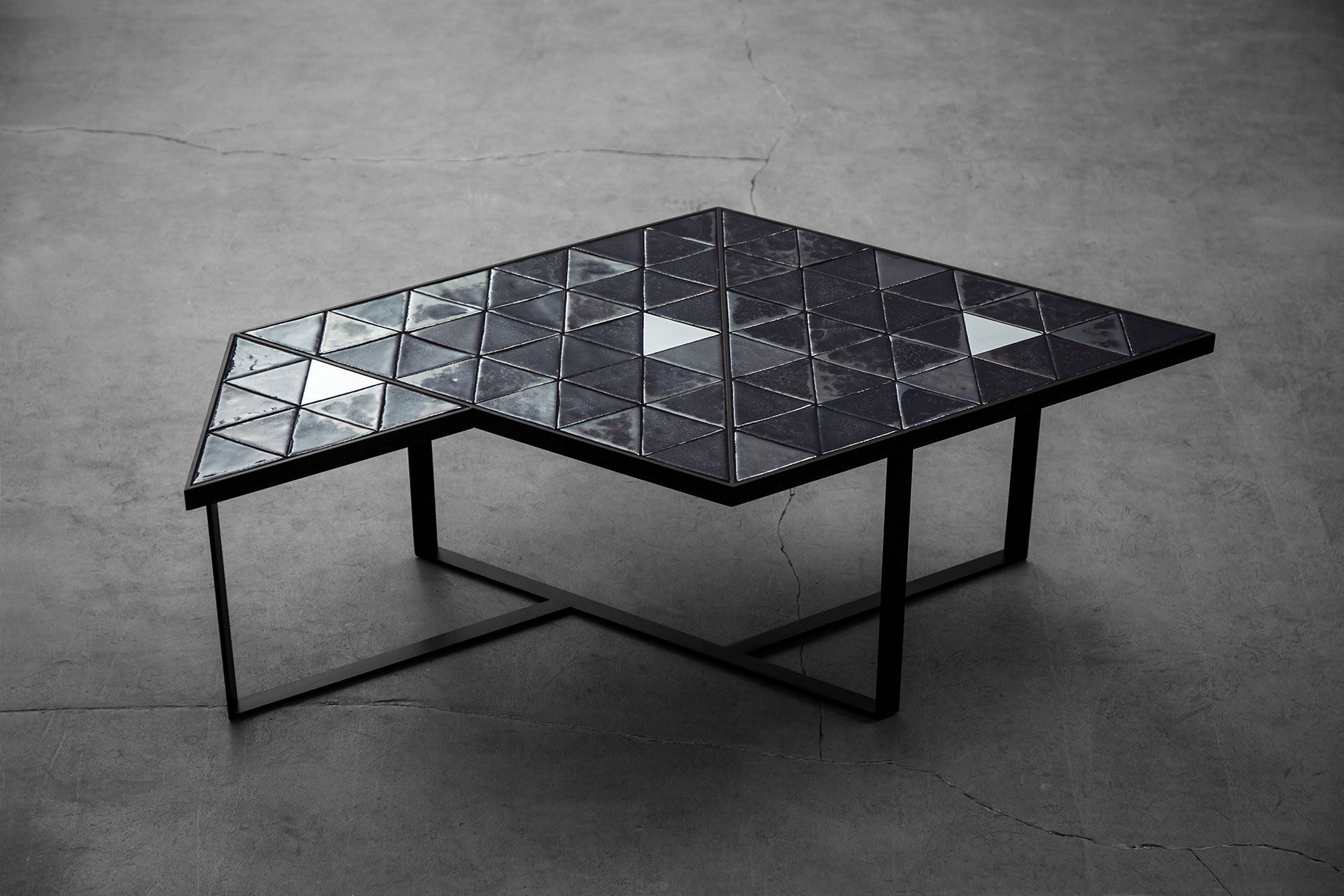 Futuristic design coffee table inspired by the Orion belt