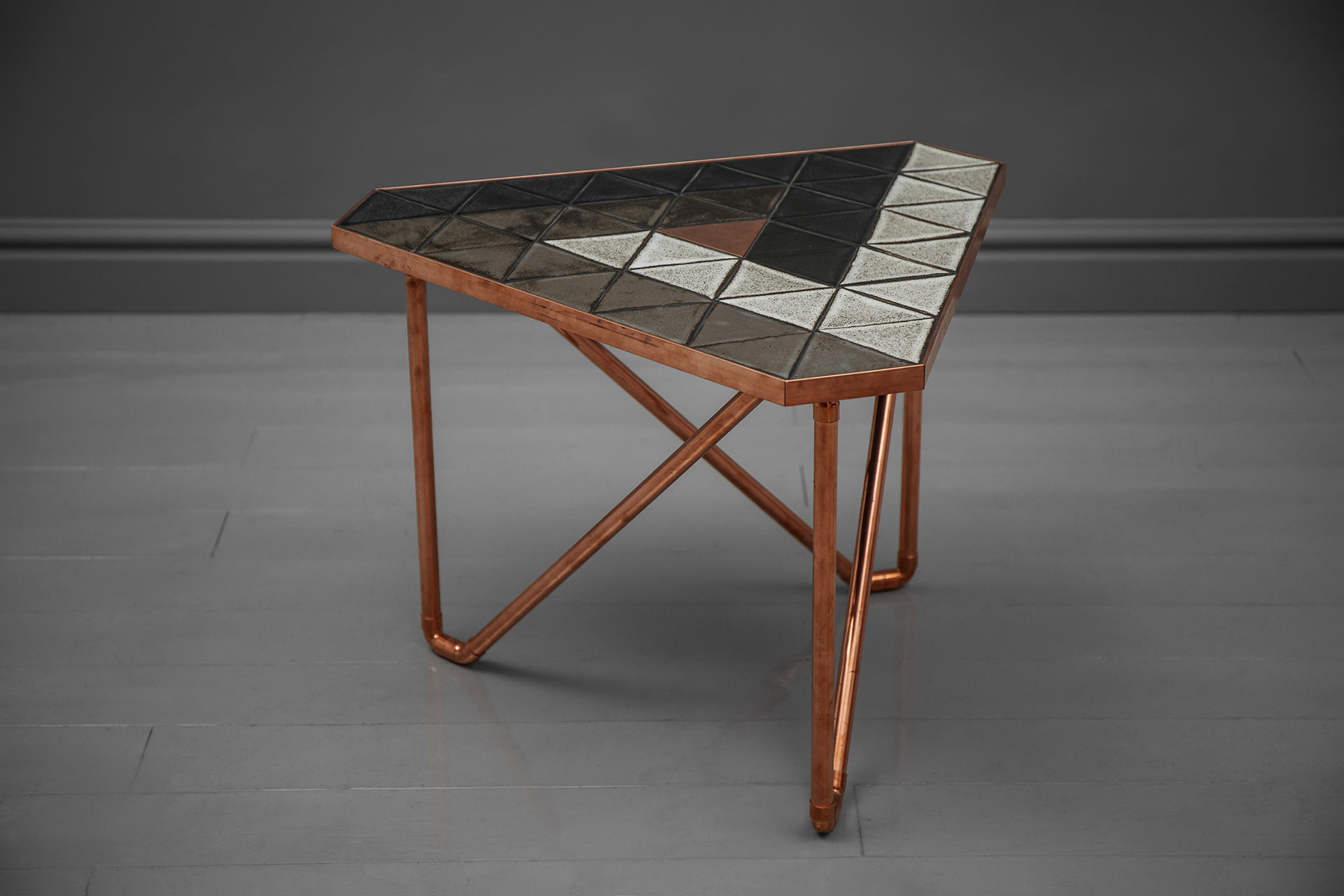 Conceptual design coffee table with ceramic 3D illusion top