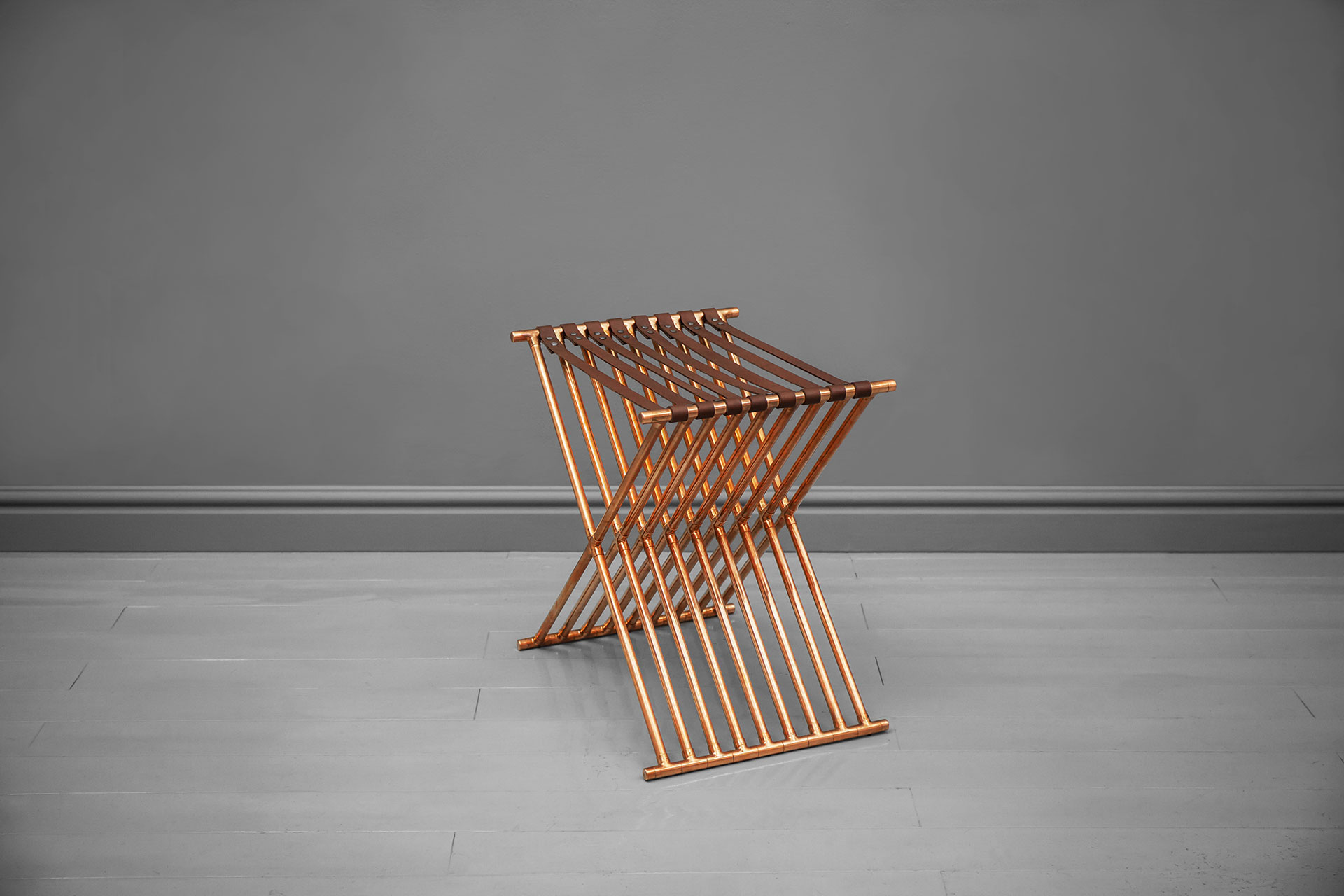 Entrance chair inspired by geometric design