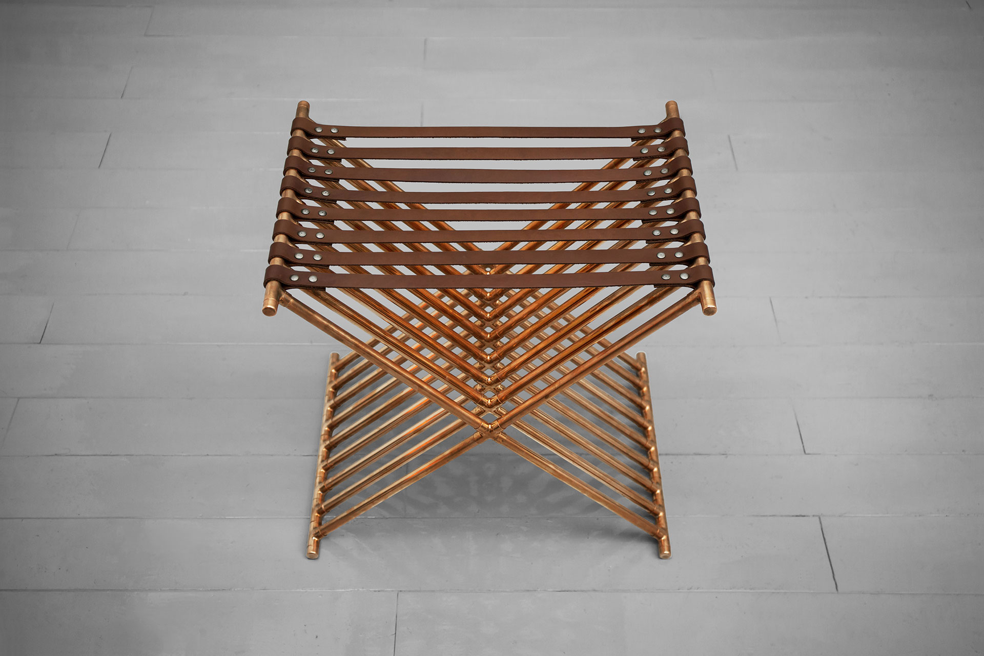 Modern scissor chair inspired by geometric design
