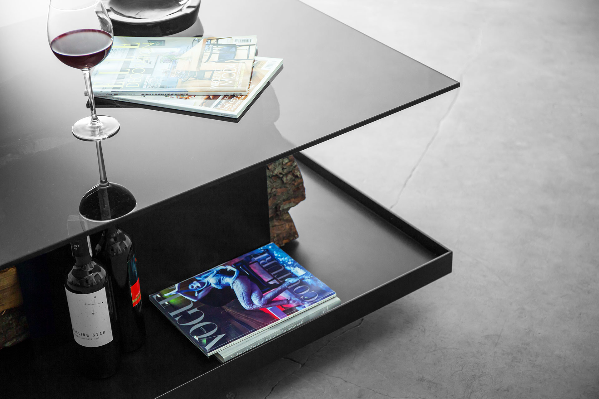 Modern coffee table in minimalist style